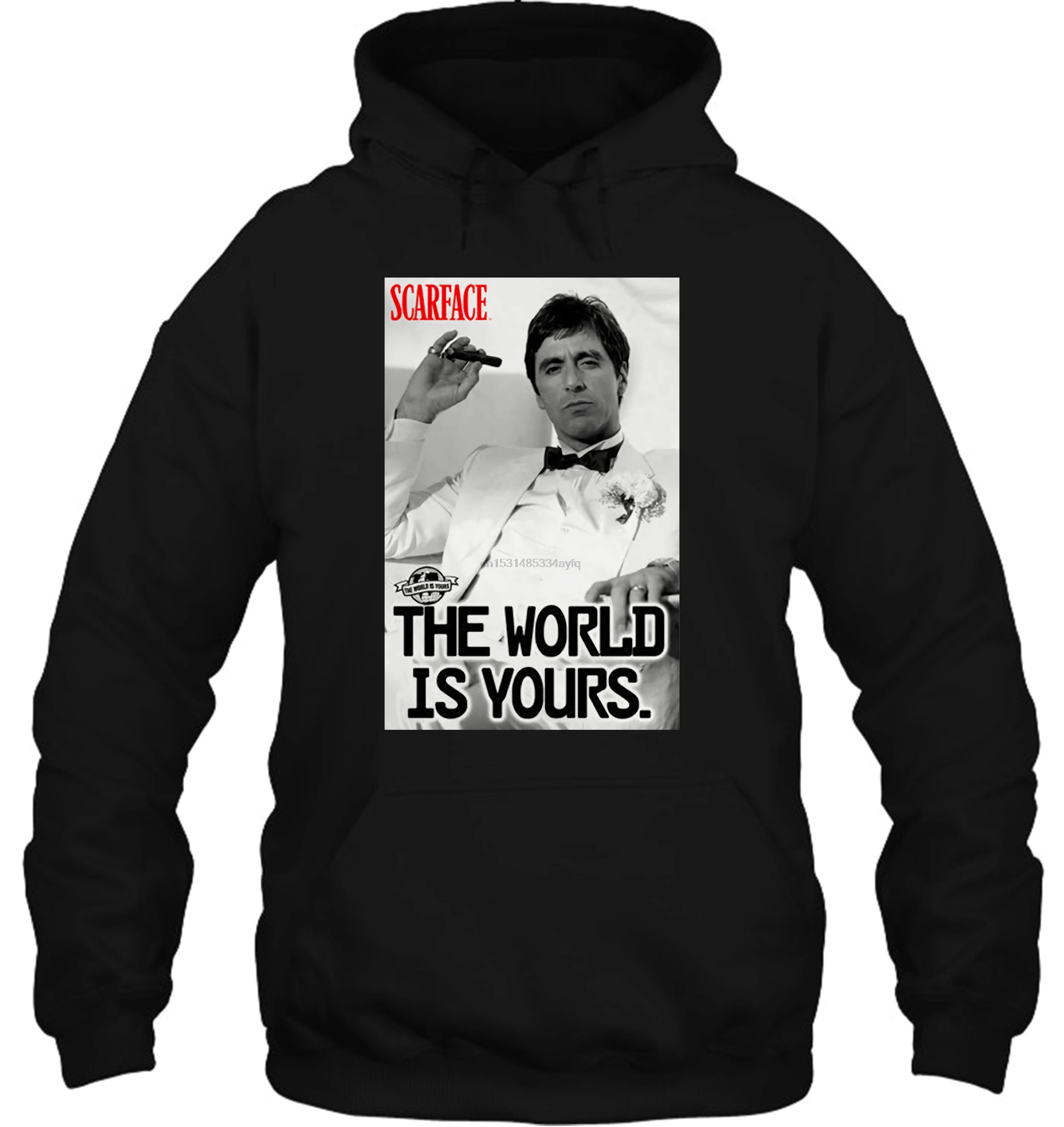 Мужская толстовка с капюшоном New Scarface The World Is Your Al Pacino Tony Монтана S 3XL Топы Женская