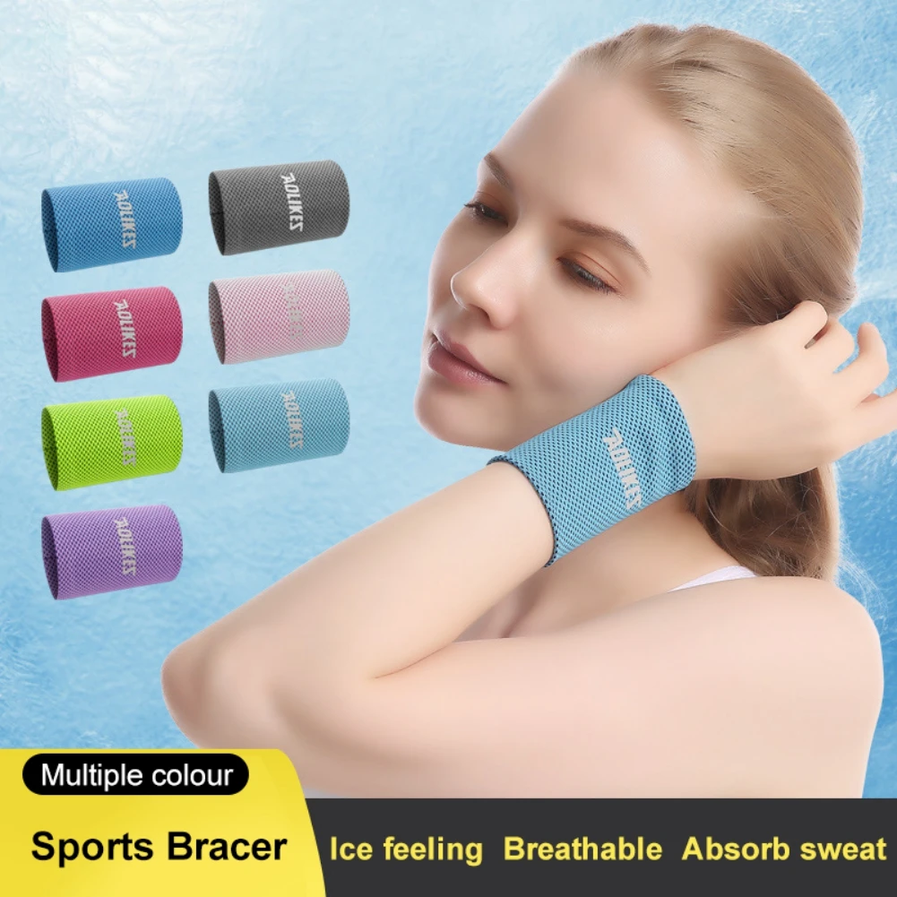 

Women Sports Quick-Drying Wrist Brace Gym FitnessTowel Sportswear Accessories Cold Feeling Workout Wristbands