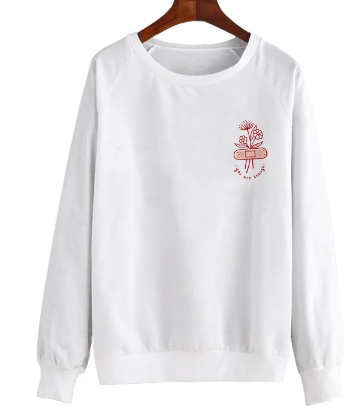 Свитшот женский с карманами и цветными принтами 100% хлопок|Женские толстовки