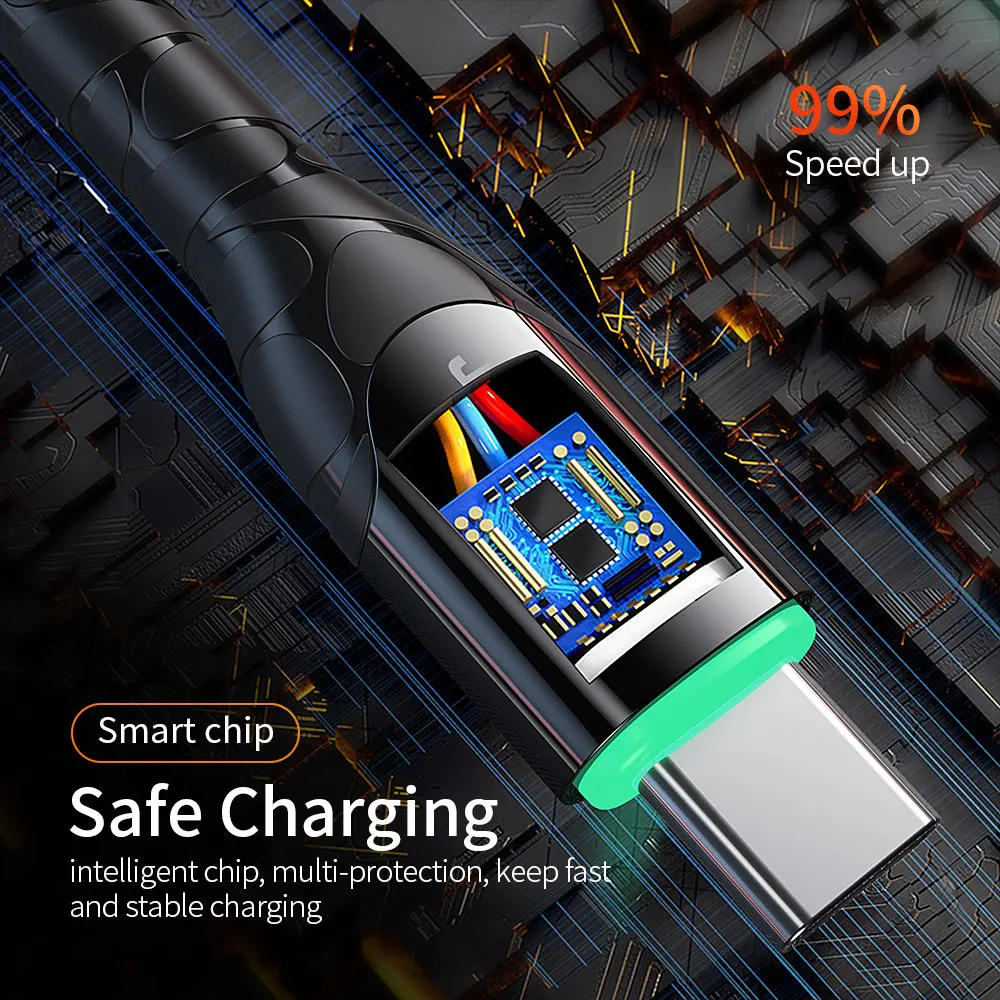 Кабель зарядный Essager USB Type C для Samsung Redmi Note 8 7|Кабели мобильных телефонов| |