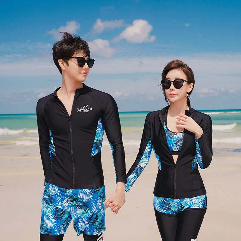 Long Sleeve Swimming Suit For Women Swimwear Windsurf Couple Ensemble Female Pants Sun Protective Training Surf Big Yards Floral | Спорт и