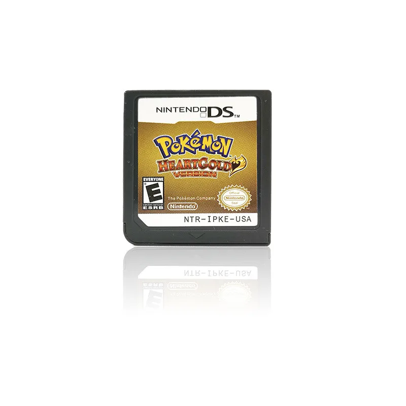 HEARTGOLD Покемон DS игровой картридж Консоли Карты Mari старый серии Английский язык для nintendo DS 3DS 2DS США EUR A8 - Цвет: HEARTGOLD