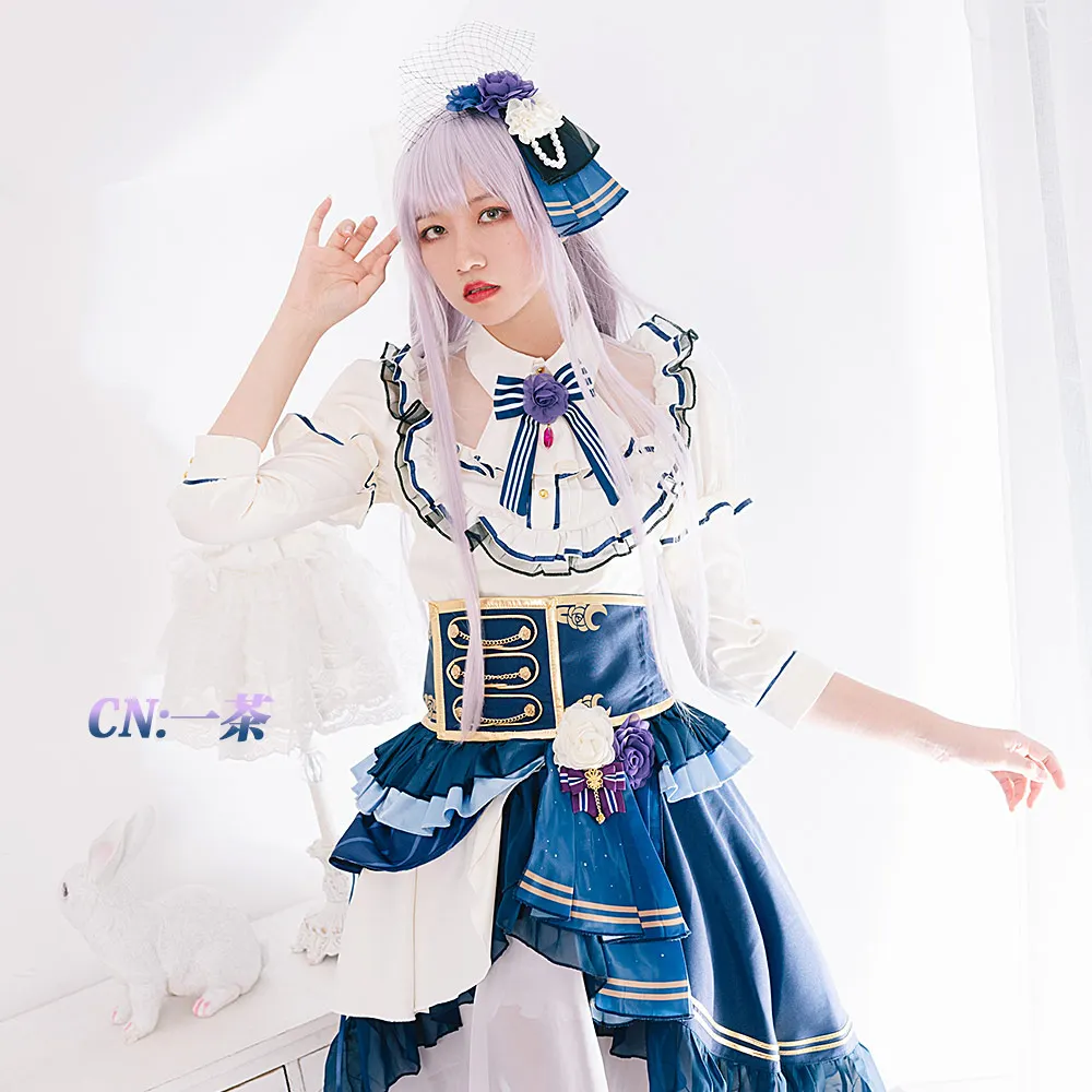 Bang Dream! Minato Yukina Косплей Костюм Аниме благородные розы платья Рождество Хэллоуин