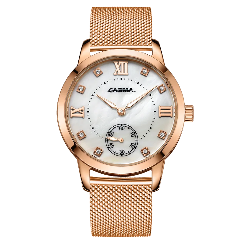 CASIMA красные модные кварцевые наручные часы женские с браслетом брендовые