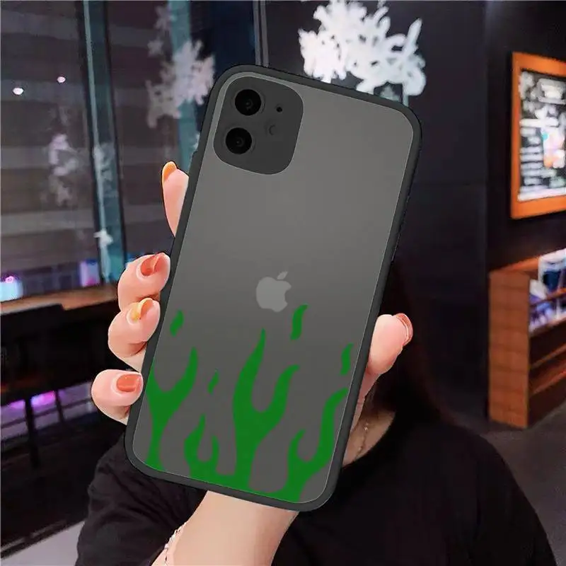 

Detective Conan Dragon Flame flower fox Phone Case matte transparent For iphone 7 8 11 12 plus mini x xs xr pro max cover