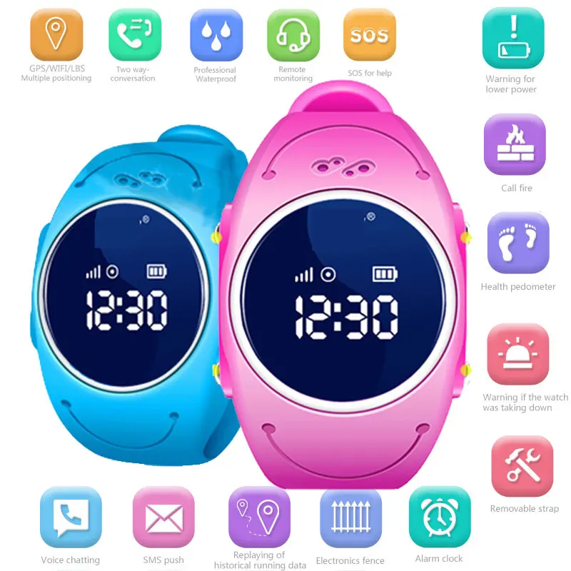 GPS Monitor Smart Kids Watch Anti-lost Tracker SOS Call Finder Locator Child Clock Waterproof IOS Android System Christmas Gifts |