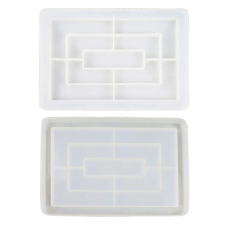 

10 Inch DIY Large Rectangle Plate Resin Casting Molds Jewelry Plate Dish Silicone Molds Epoxy Resin Storage Dishes Molds T84A