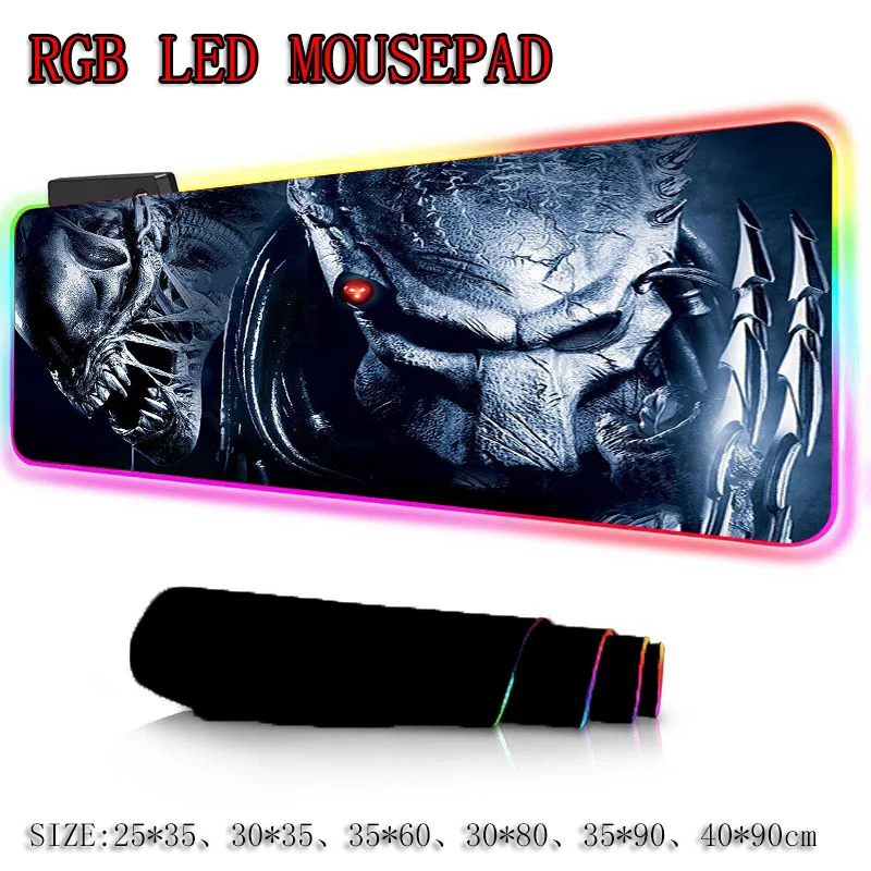 

Коврик для мыши Predator RGB, большой игровой компьютерный коврик для мыши, геймерский коврик для мыши XXL, подсветка, коврик для клавиатуры, Настол...