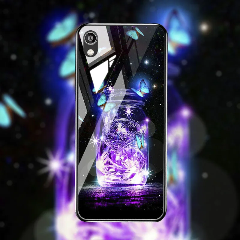 M083 Закаленное Стекло чехол для телефона для huawei Y5 Y6 PRO Y7 Y9 крышка Стекло чехол для huawei Y5 Y7 prime Y9 крышка - Цвет: M083