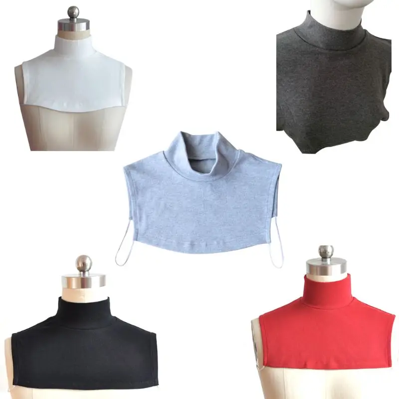 Унисекс вязаный Поддельный Воротник исламский хиджаб расширение шеи грудь