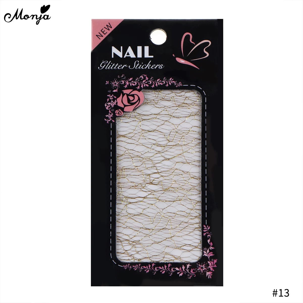 Monja Nail Art многоцветная наклейка сетка блестящая линия шелковые фольги полосы линии передачи наклейки для маникюра аксессуары украшения