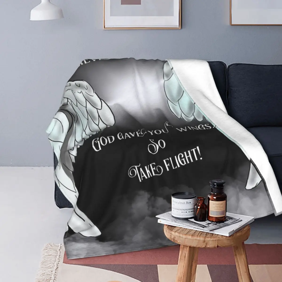 

Godly Wings-Manta a cuadros para cama, manta a cuadros para sofá, alfombra de oración Islámica