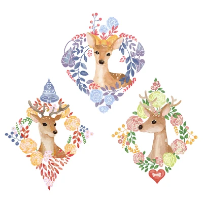 

Creative Elk Wall Stickers Modern Nordic Style Posters Living Room Decoration Romantic Bedroom Decor Wall Papers Home Decor