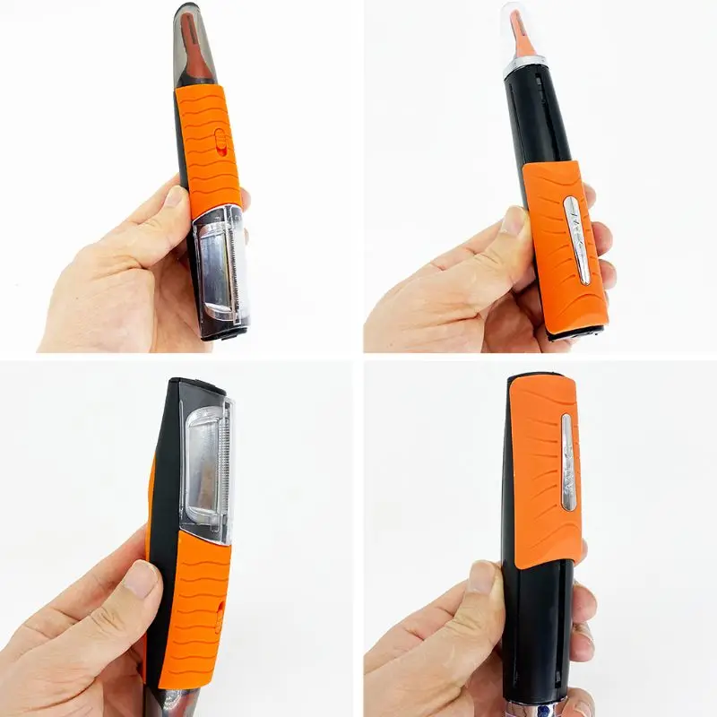 

2 in 1 Electric Nose Ear Trimmer,Men's Hair Remover Switchblade Hair Trimmer for Hair Removal Eyebrow Shaping,Orange U1JE