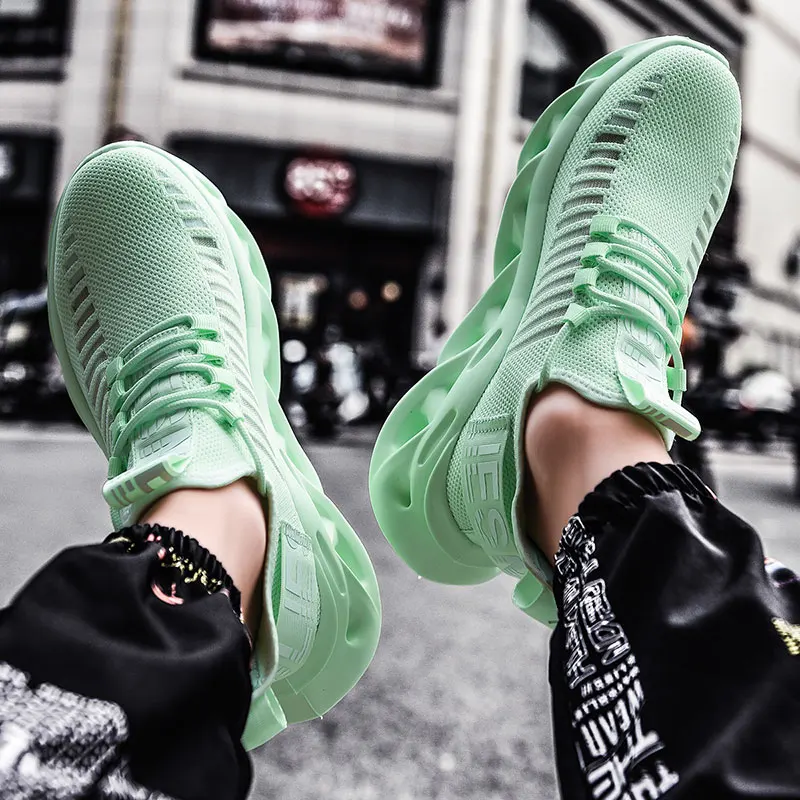 

36-48 Feet Men And Women Sports Running Shoes Tennis Shoes Board Shoes Walking Shoes Breathable Olive Shoes