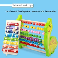 wooden calculator rack toys for children early learning montessori numbers counting educational kids knock xylophone toys gift