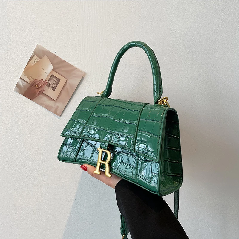 

Shoulder Crossbody Bag For Women2021 PU Leather Designer Handbag Crocodile Pattern Messenger Top Handle Bag Sac Main Femme Bolsa