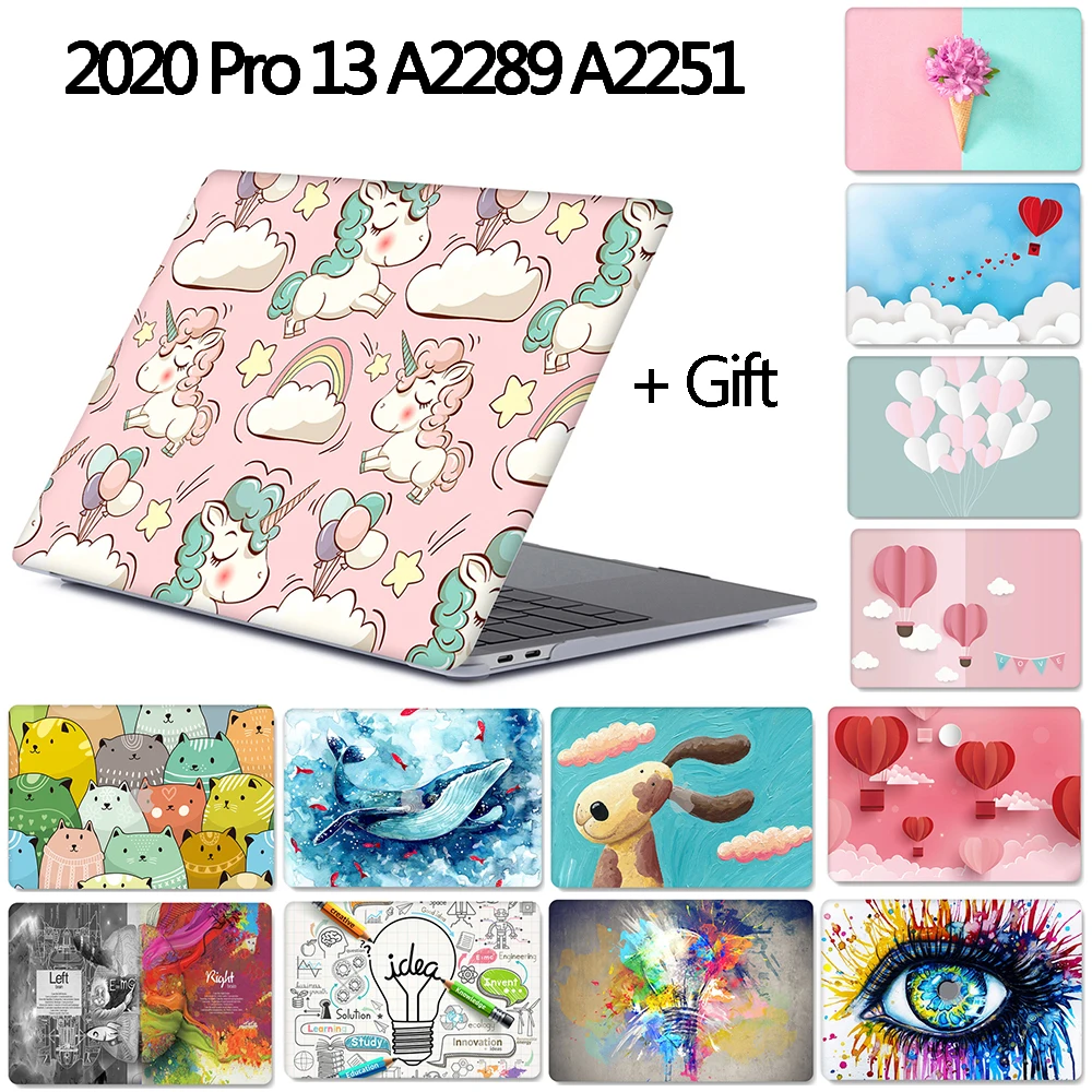 

2020 New A2289 A2251 For MacBook Pro 13 M1 Case with Touch Bar For Macbook Air 13 Case A2179 A1932 Funda Shell + Keyboard cover