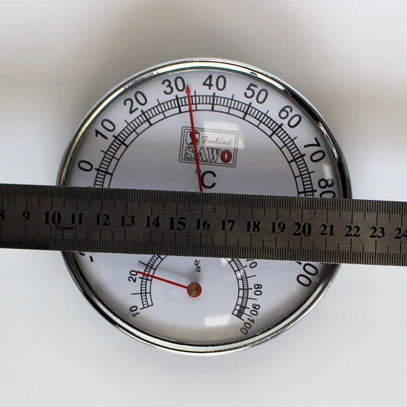 

Stainless Steel Case Steam Sauna Thermometer Hygrometer In room accessories