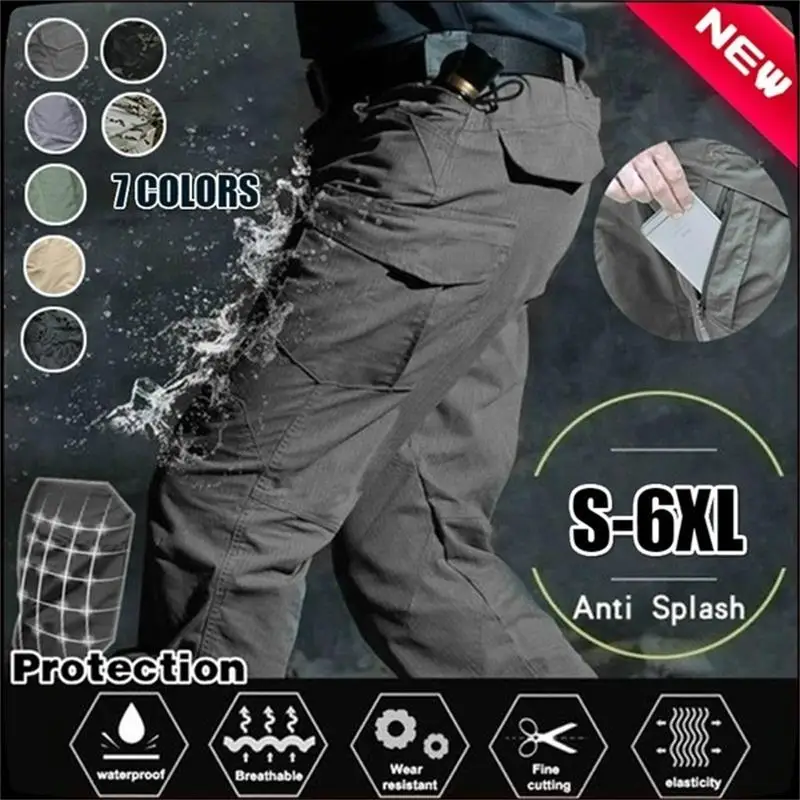 Pantalones tácticos militares de ciudad para hombre, pantalón de chándal clásico informal para