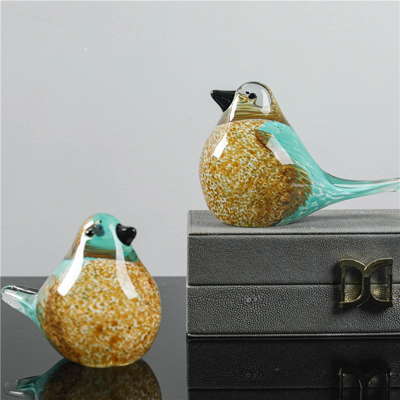 

CREATIVE CRYSTAL LITTLE BIRD STATUE ANIMAL ART SCULPTURE HANDWORK LUXURIOUS GLASS CRAFT MODERN HOME DECORATIONS ORNAMENT R4713