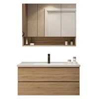nordic modern minimalist bathroom cabinet solid wood wall cupboard american cabinet bathroom mirror cabinet wash face wash