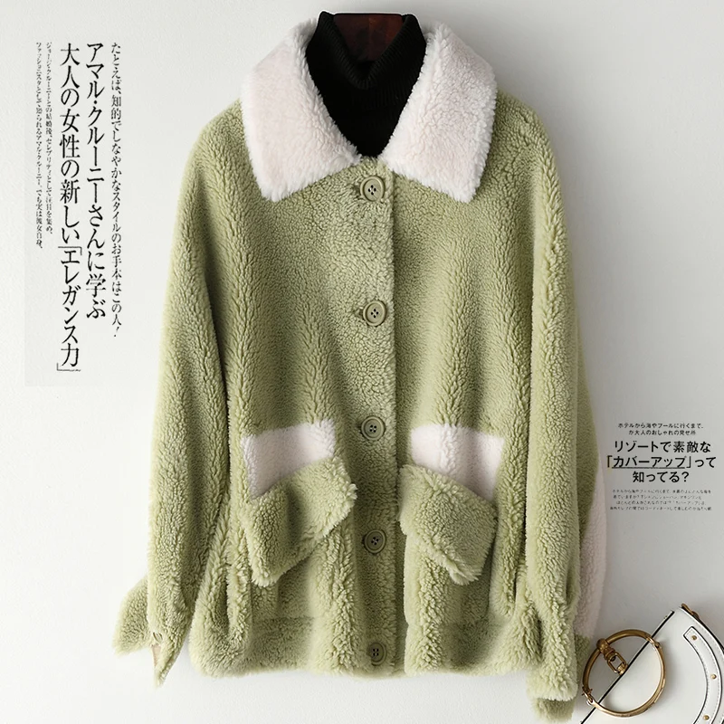 

Пальто из натурального меха в Корейском стиле на осень и зиму, женская одежда 2020, овечья шерсть, 100% шерсть, куртка, топы 1958510-MLS YY1675