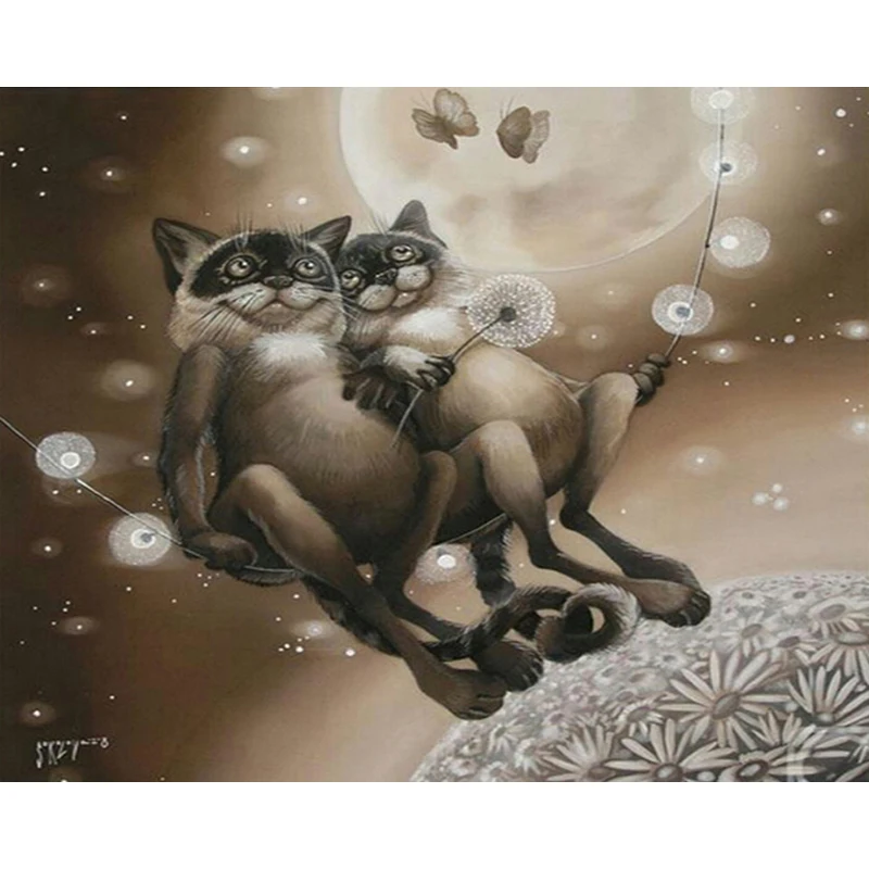 

Paint By Number For Cat Oil Painting On Canvas For Drawing HandPainted DIY Kits Adults Coloring By Number Picture Home Decor Art