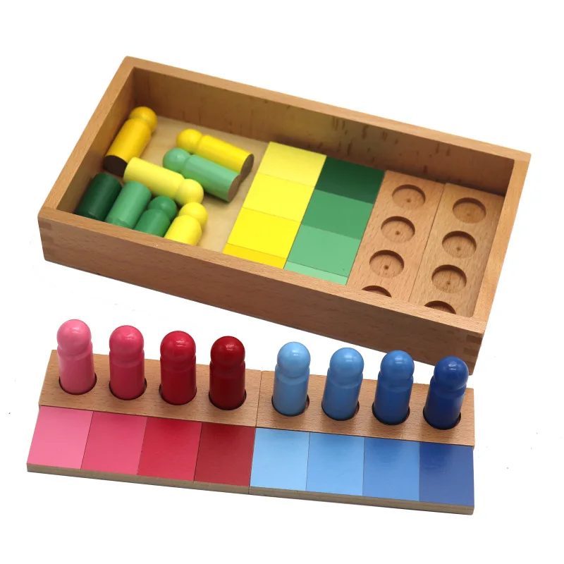 

Baby Toys Montessori Color Resemblance Sorting Task Wooden Sensory Toys for Children Early Learning Color Corresponds Blocks Toy