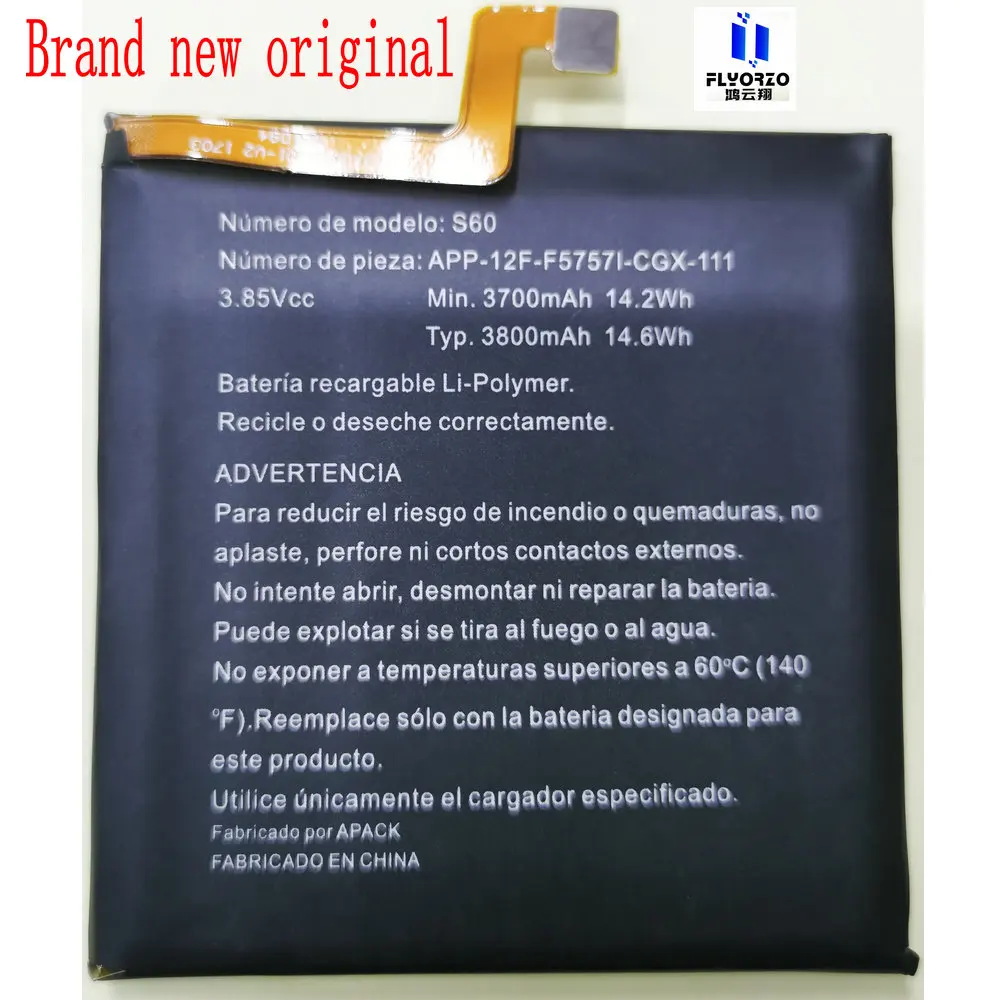 

3.85V Brand new original 3700mAh/3800mAh S60 battery For Cat S60 APP-12F-F57571-CGX-111 Mobile Phone