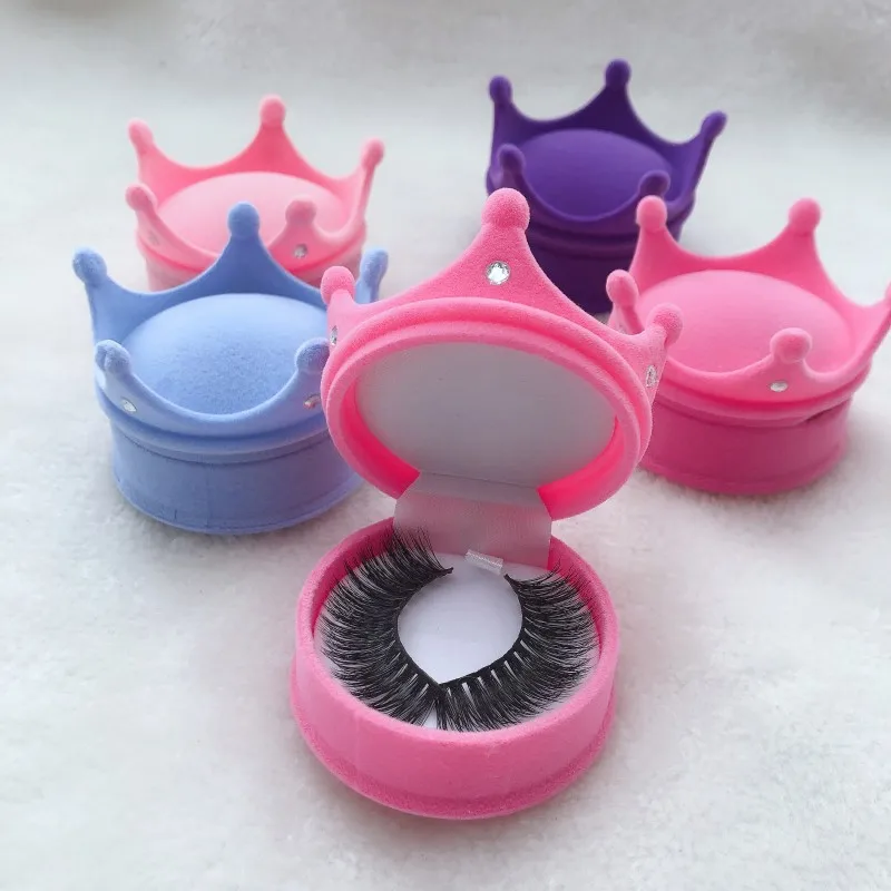 Новая коробка формы короны с 3D норковые ресницы коробкой на заказ Частная этикетка настоящие меховые