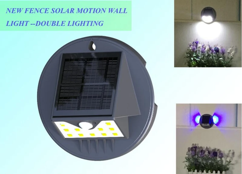 

SZYOUMY LED Solar Power PIR Motion Sensor Wall Light 13 LED Outdoor Waterproof Energy Saving Yard Path Garden Security Light