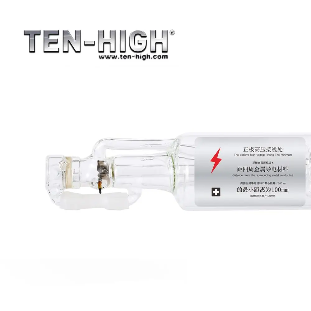 TEN HIGH лазерная трубка 20/30/40/50W CO2 Лазерная стеклянная лампа для лазерного источника