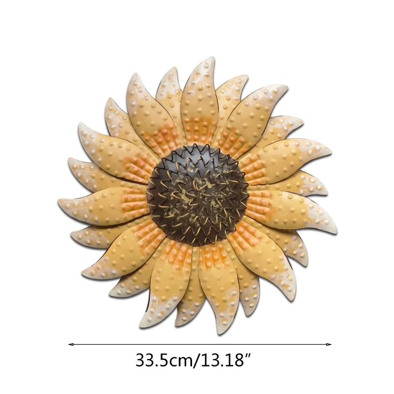 

Metal Flower Hanging Pendant Floral Wall Art Decoration Artificial Flower Painted Wall Ornaments Handcrafted Dorm Room Home
