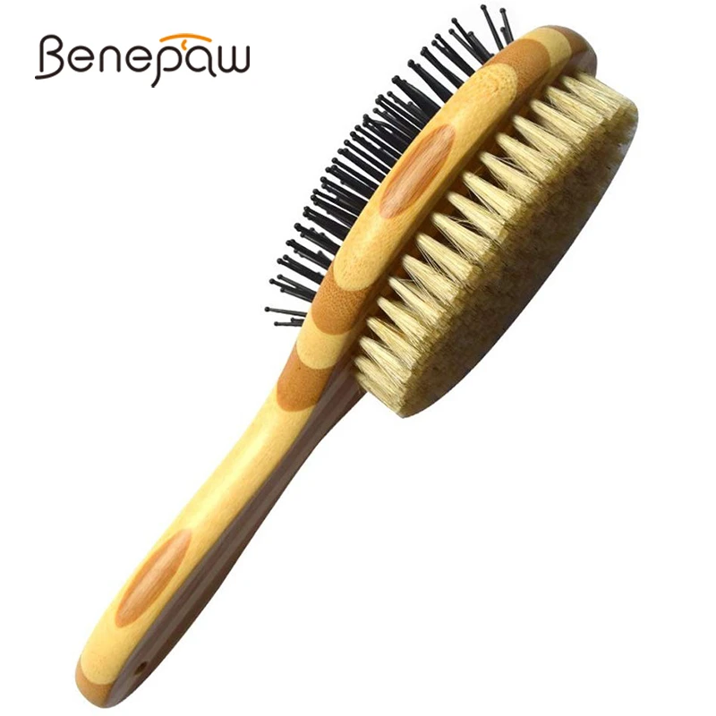 Профессиональная Двухсторонняя щетка Benepaw с щетиной из бамбука для собак
