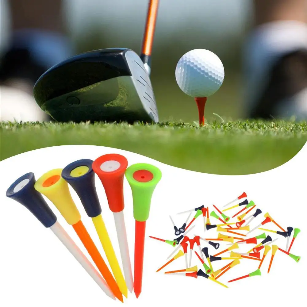 

50pcs Multicolor Golf Tees Golf Rubber Cushion Accessories High Quality