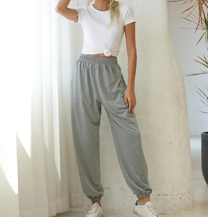 Женские зауженные брюки-карго с высокой талией для танцев в стиле хип-хоп