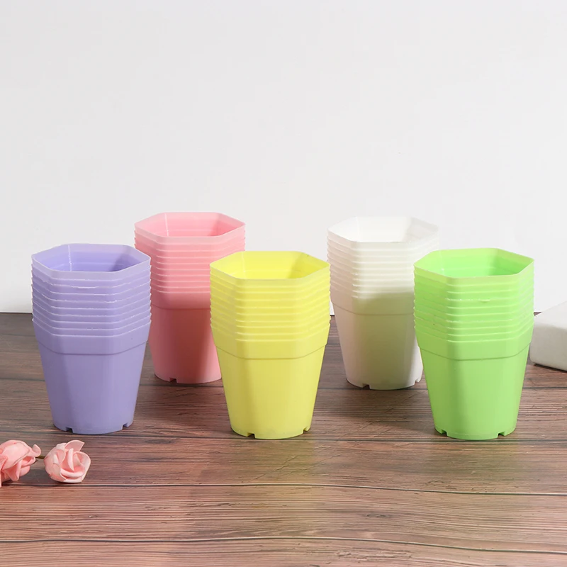 Цветные пластиковые горшки для растений 10 шт. мини-горшки цветов | Дом и сад