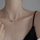 Новые модные блестящие ожерелье-чокер со звездой медное ожерелье для женщин Циркон регулируемый браслет цепочка с кулоном колье минималистский кулон ювелирные изделия