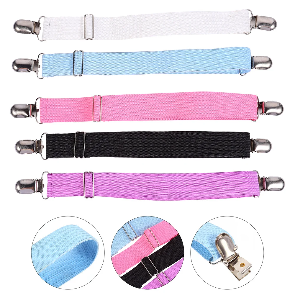 

5pcs Bed Sheet Clips Straps Sheet Holder Mattress Clips Holder Suspender Gripper