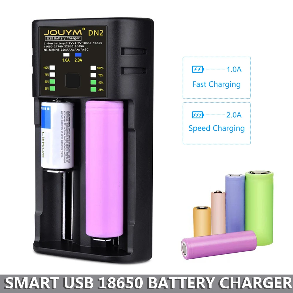 

Battery Charger for 18650 3.7V 18350 18500 21700 20700B 10440 26650 1.2V Ni-MH/Cd, A AA AAA lithium NiMH Battery Lii-PD4