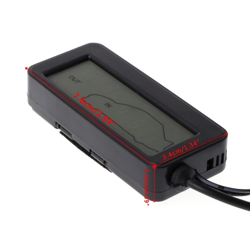 

2021 New Mini Digital Car LCD Display Indoor Outdoor Thermometer 12V Vehicles 1.5m Cable Sensor