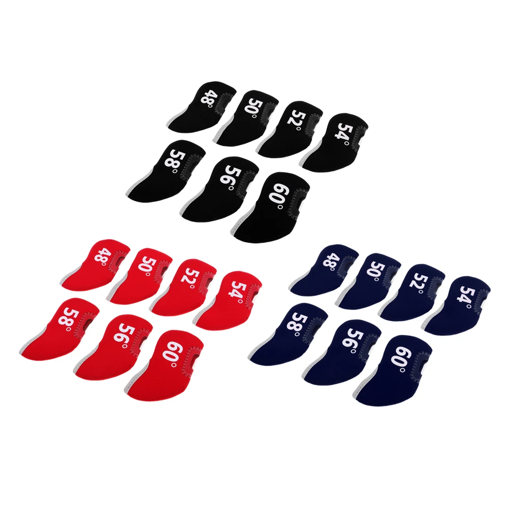 Комплект из 7 защитных чехлов для головы и головных уборов спорта гольф-клуба