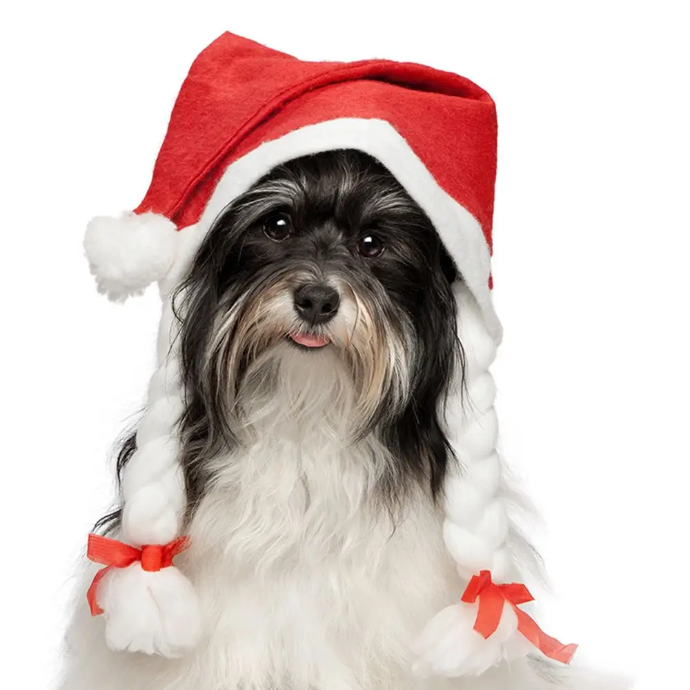 10 шт./лот Рождественские декоративные шапки с плетеным шариком детское платье