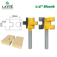 la vie 2pcs 14 shank carving knife square tooth t slot tenon milling cutter router bits for wood tool woodworking mc01004
