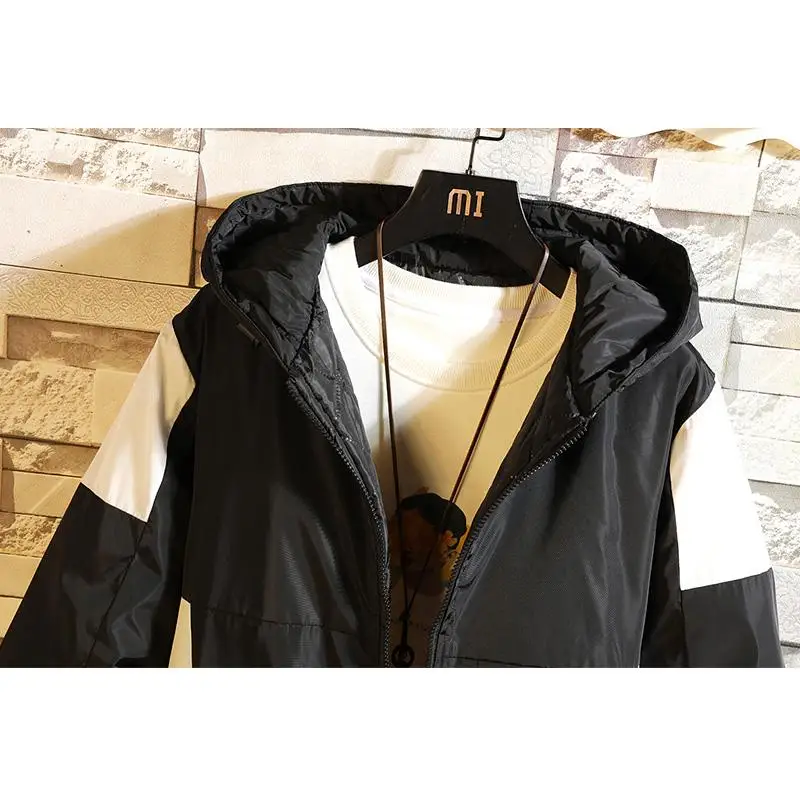 Теплое пальто мужская зимняя куртка с капюшоном корейская мода повседневная