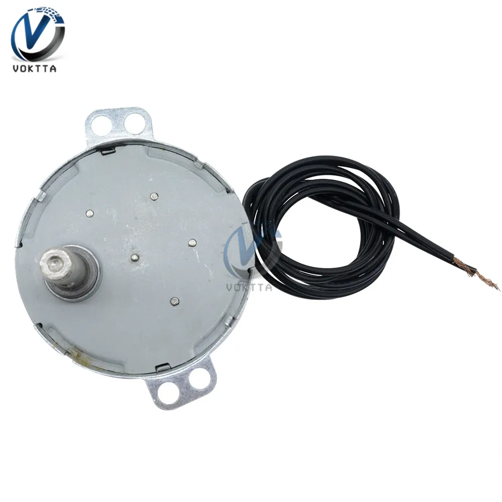 TYC-50 синхронный двигатель переменного тока 12V AC 220V синхронный двигатель с постоянным магнитом 5/6 об/мин вращение по часовой стрелке и против микроволновый поворотный стол