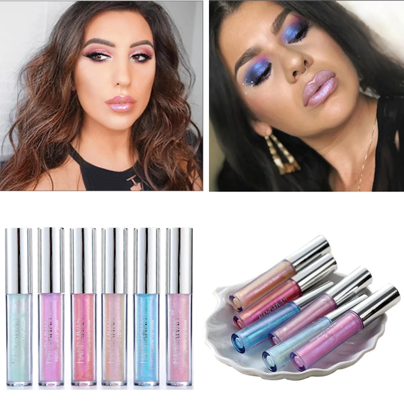 Жидкий блеск для губ Хрустальный светящийся лазерный голографический