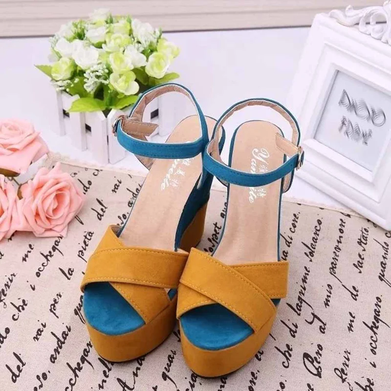 

Mazefeng 2019 New Women Wedges Sandals Summer Mixed Colors Platform Sandals Women Casual Shoes High Heel Sandalias Mujer