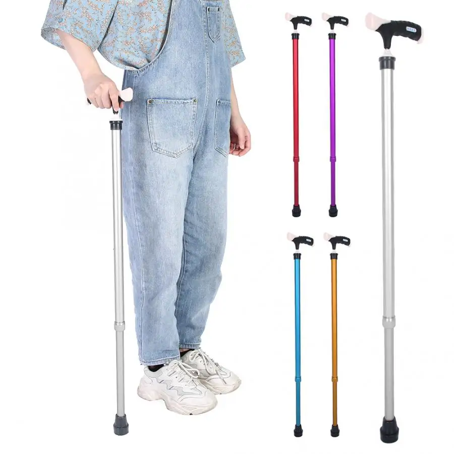 Трость для пожилых людей противоскользящая регулируемая высота алюминиевый